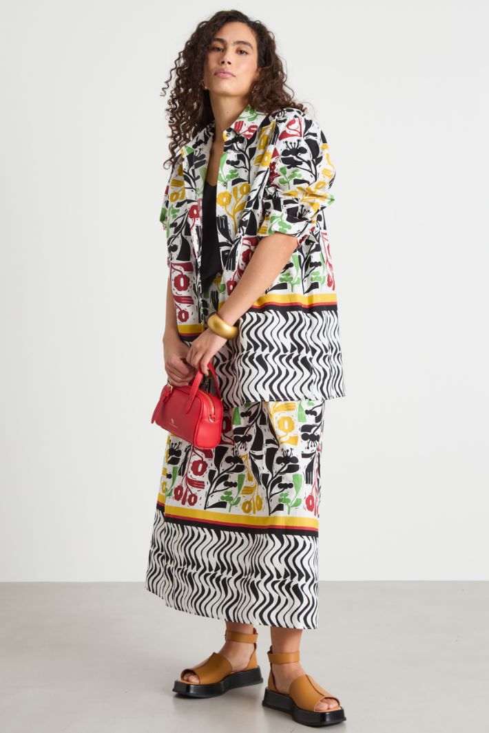 Printed poplin blouse Intrend