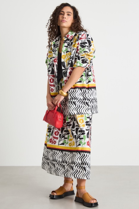 Printed poplin blouse Intrend