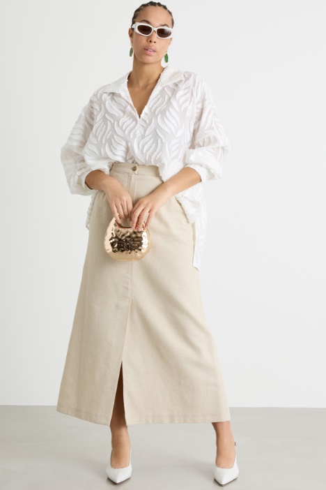 Blusa in fil coupé Intrend