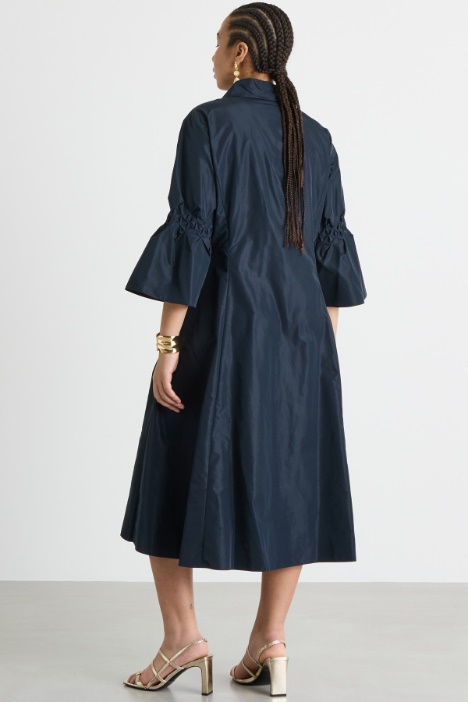 Vestido camisero de tafetán