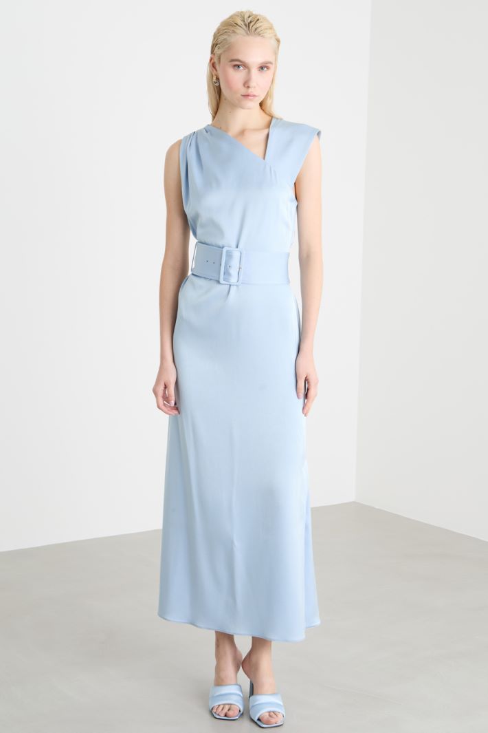 Belted satin dress Intrend - 2