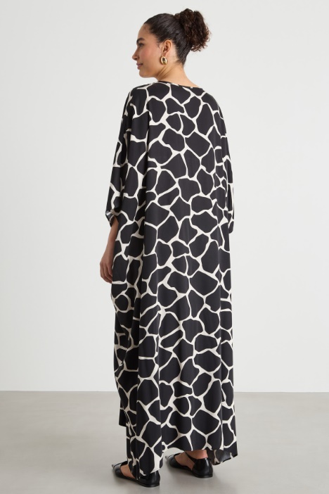 Abito caftano in raso