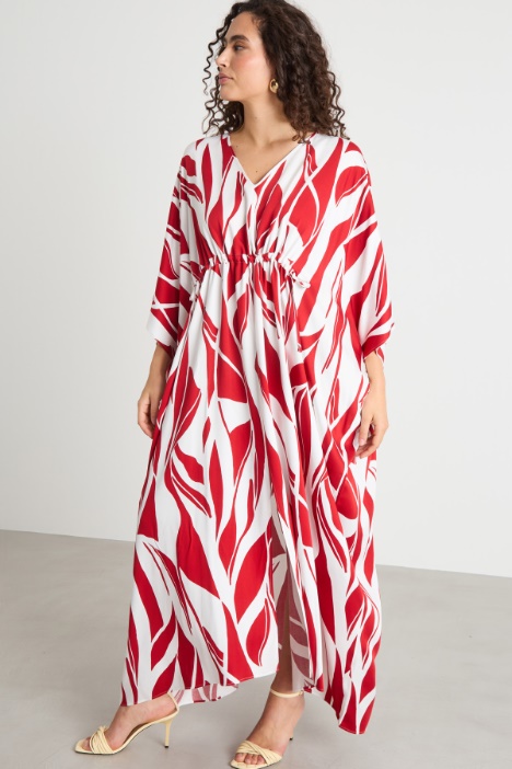 Abito caftano in raso