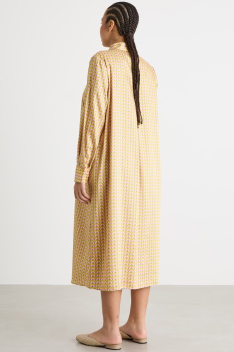 Vestido camisero de twill