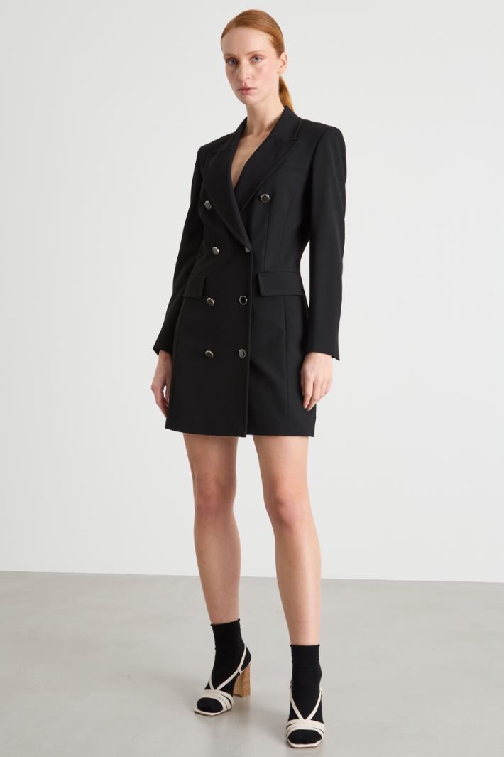 Double-Breasted Blazer Dress Intrend - 2