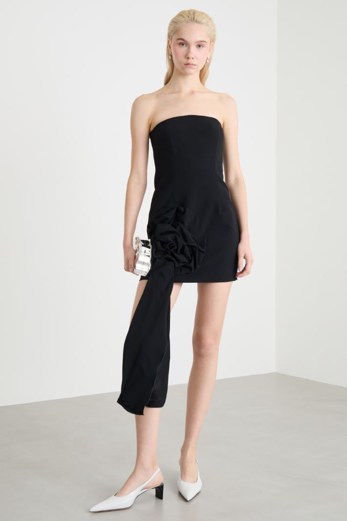 Floral-detail bustier dress Intrend