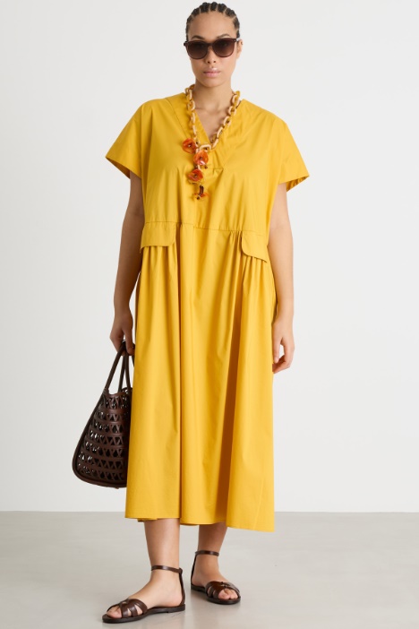 Abito midi in popeline stretch Intrend