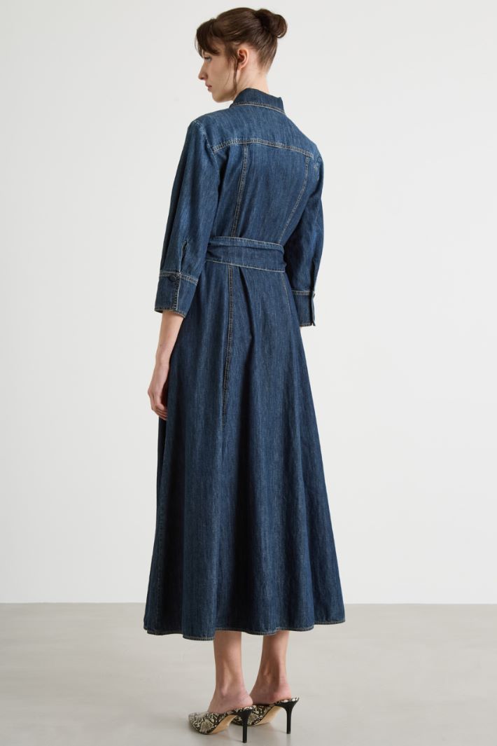 Denim Maxi Dress Intrend - 4