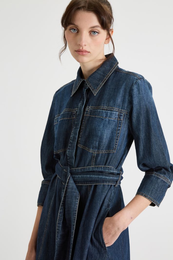 Denim Maxi Dress Intrend - 3