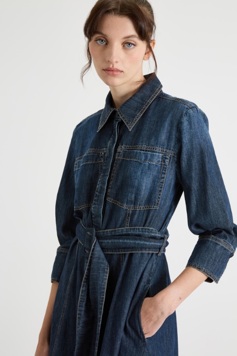 Abito lungo in jeans