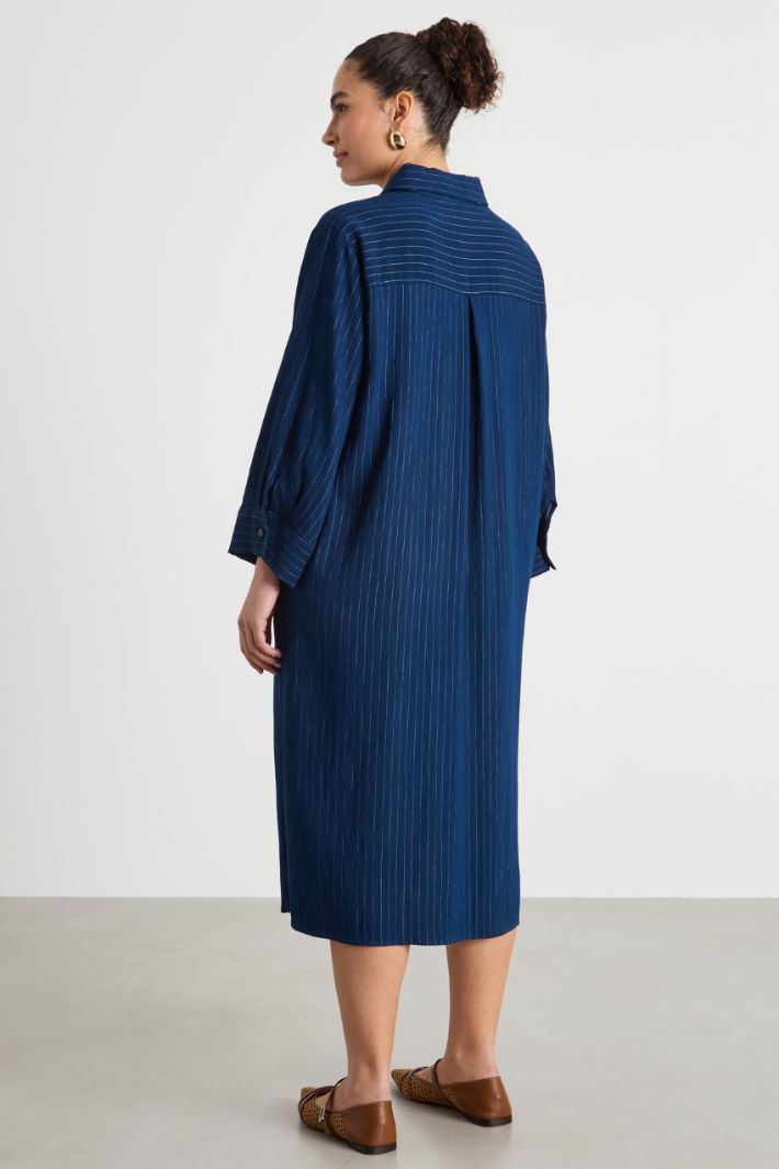 Pinstripe shirt dress Intrend - 4