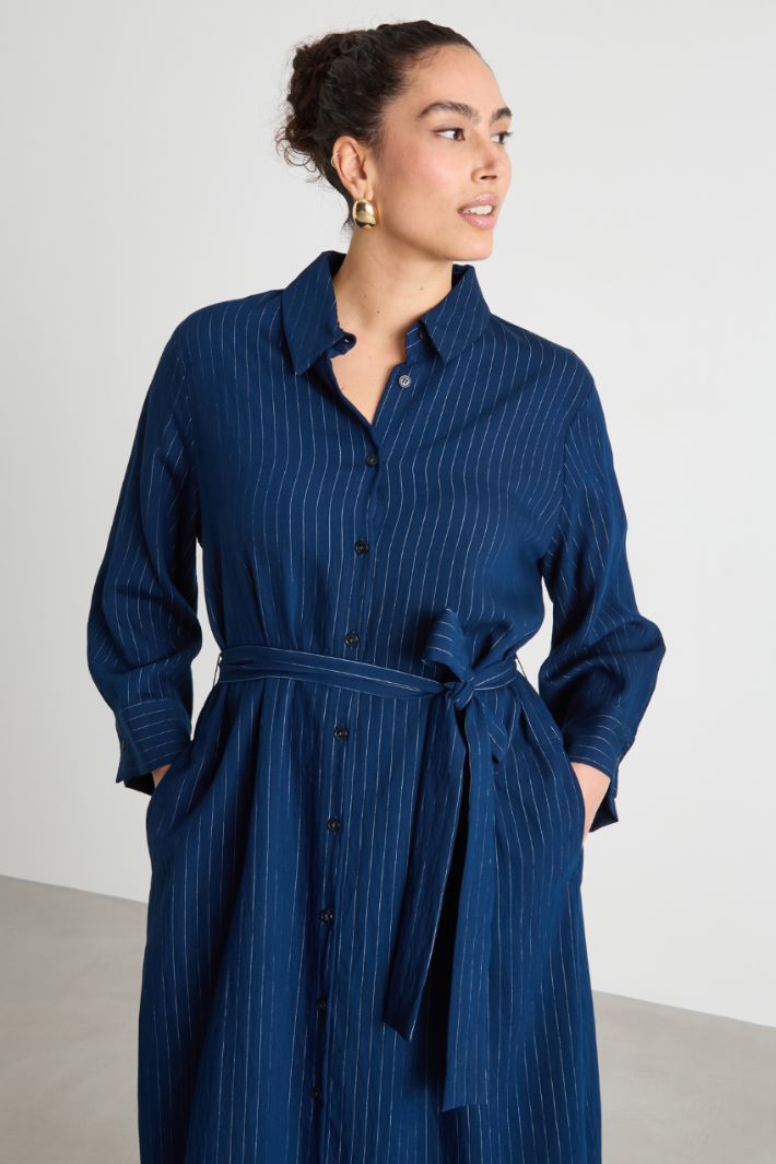 Pinstripe shirt dress Intrend - 3