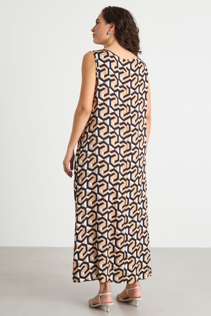 Printed satin dress Intrend - 4