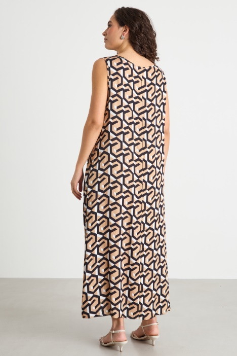 Abito in raso stampato