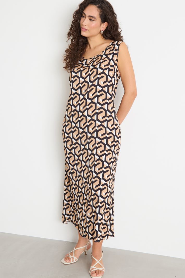 Printed satin dress Intrend - 2