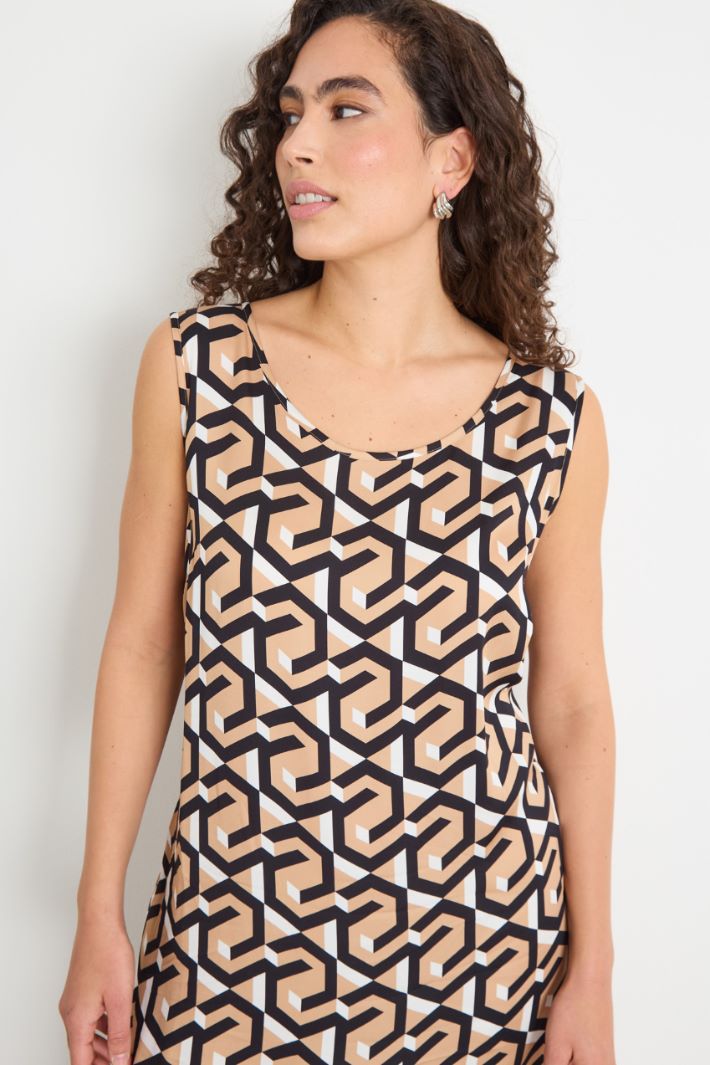 Printed satin dress Intrend - 3