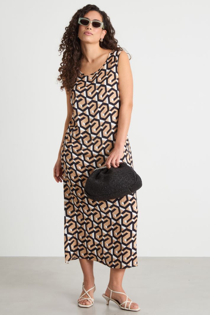 Printed satin dress Intrend