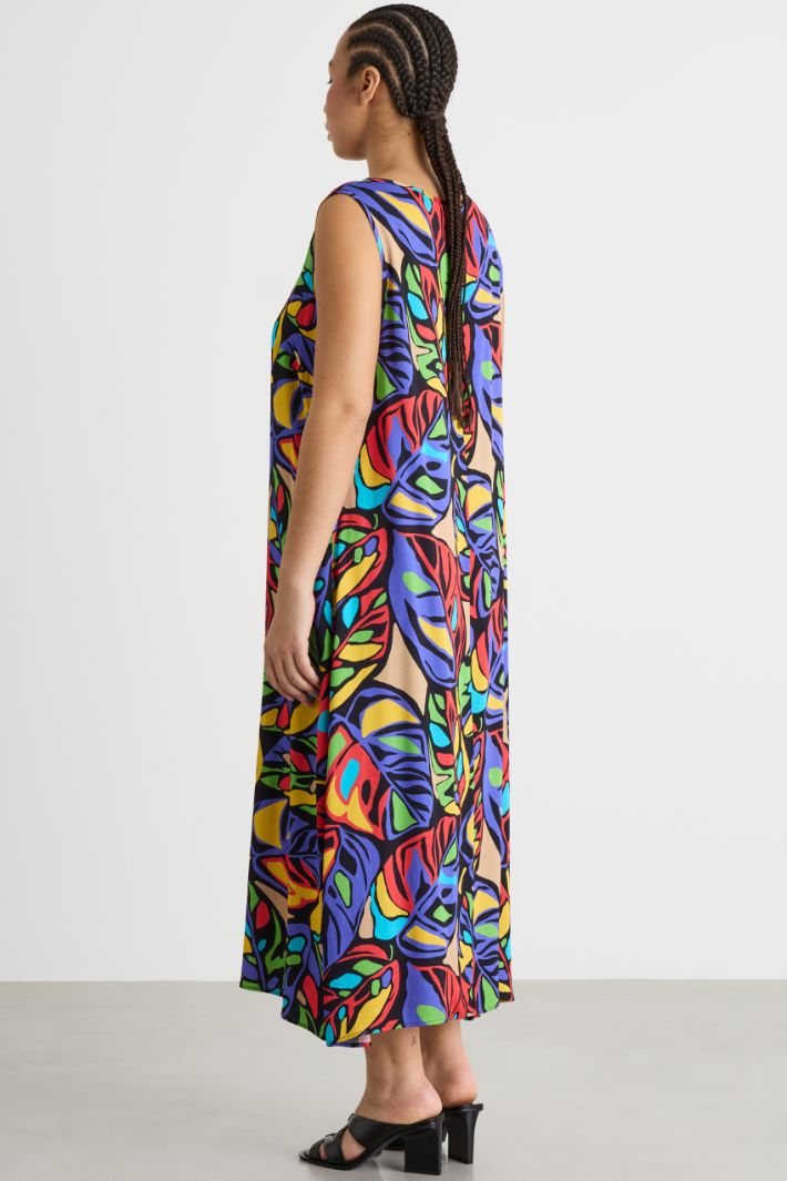 Printed satin dress Intrend - 4