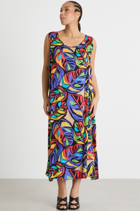 Abito in raso stampato