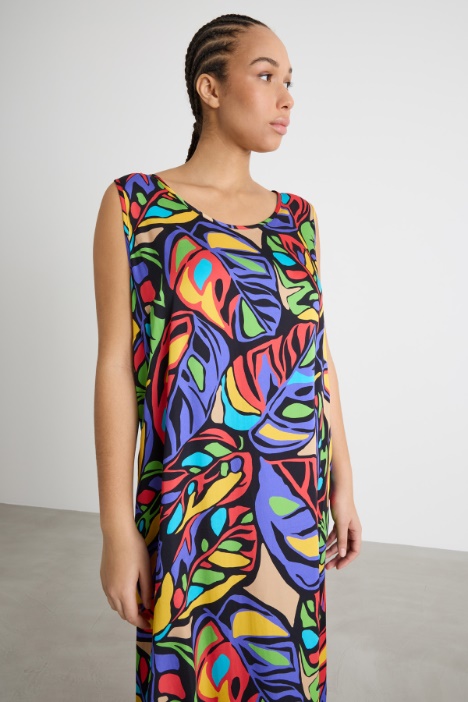 Abito in raso stampato