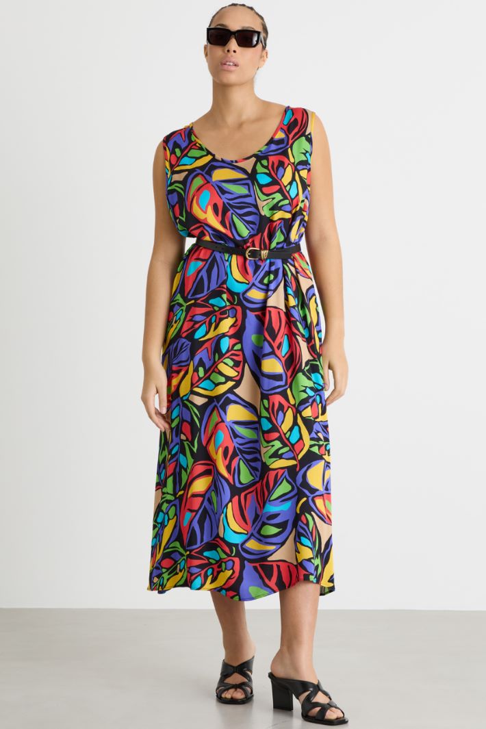 Printed satin dress Intrend