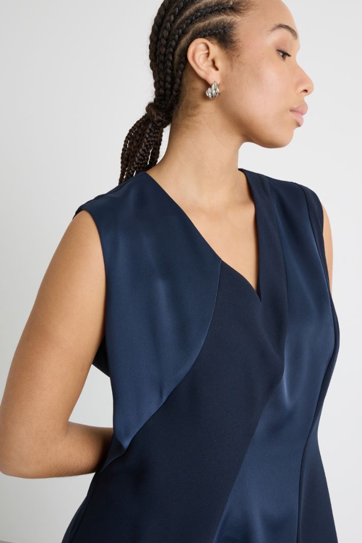 Bicolour Flared Dress Intrend - 3