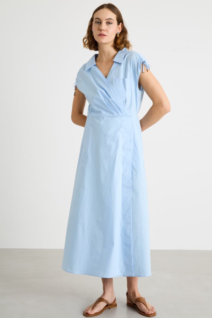 Stretch poplin wrap dress Intrend - 2