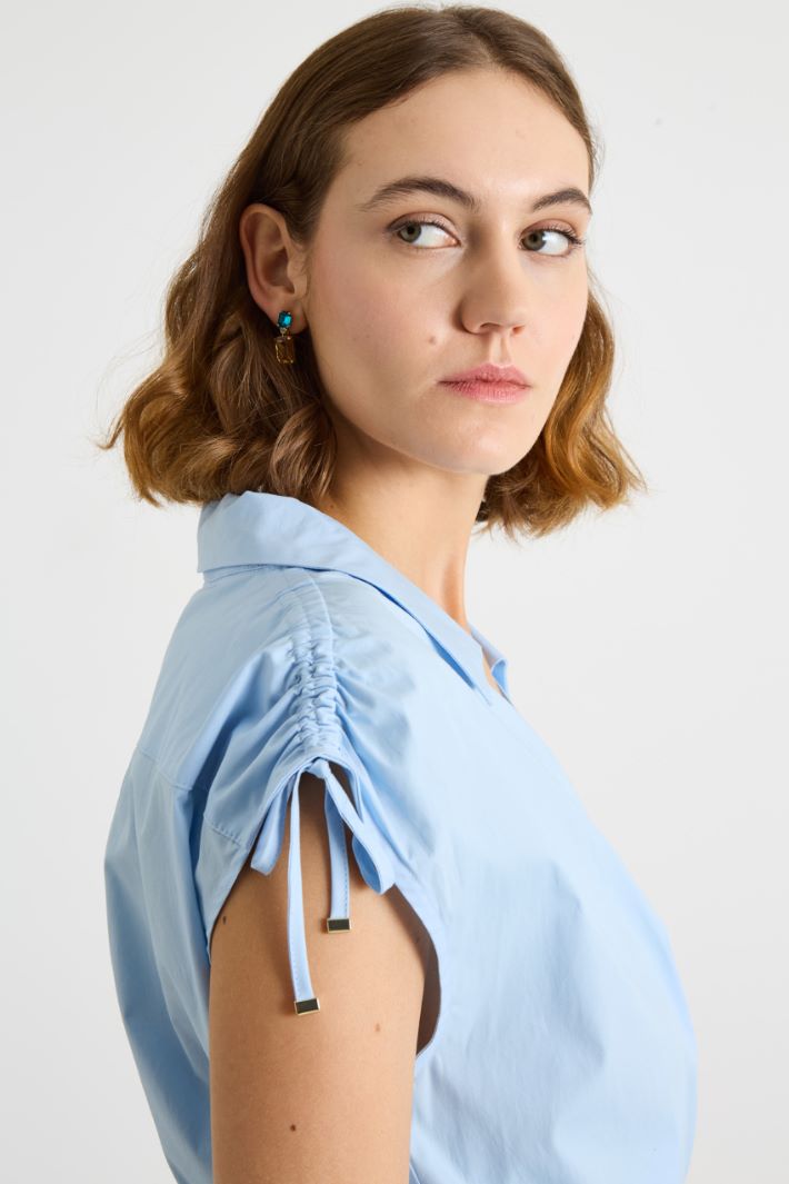 Stretch poplin wrap dress Intrend - 3