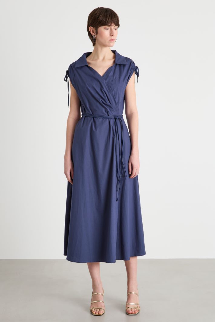 Stretch poplin wrap dress Intrend - 2