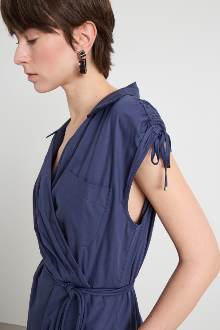 Stretch poplin wrap dress Intrend - 3