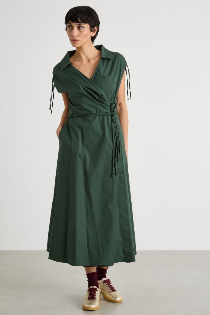 Stretch poplin wrap dress Intrend - 2