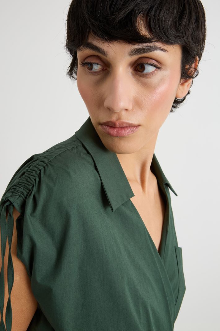 Stretch poplin wrap dress Intrend - 3