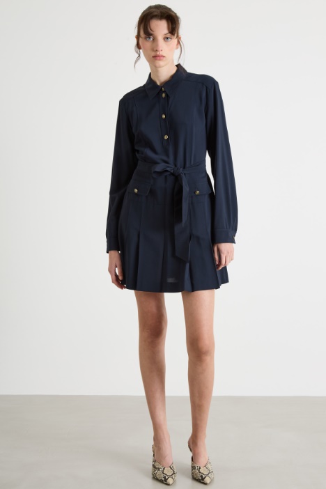 Pointed Collar Dress Intrend