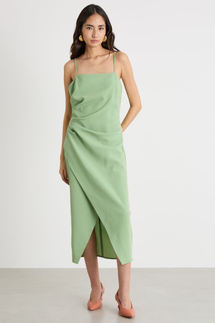 Satin dress with slit Intrend - 2