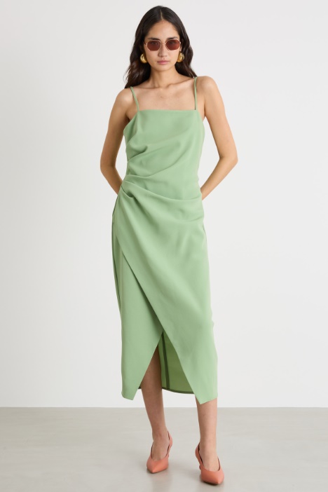 Satin dress with slit Intrend