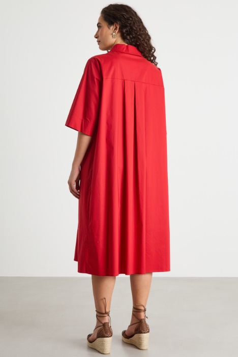 Abito chemisier con pieghe