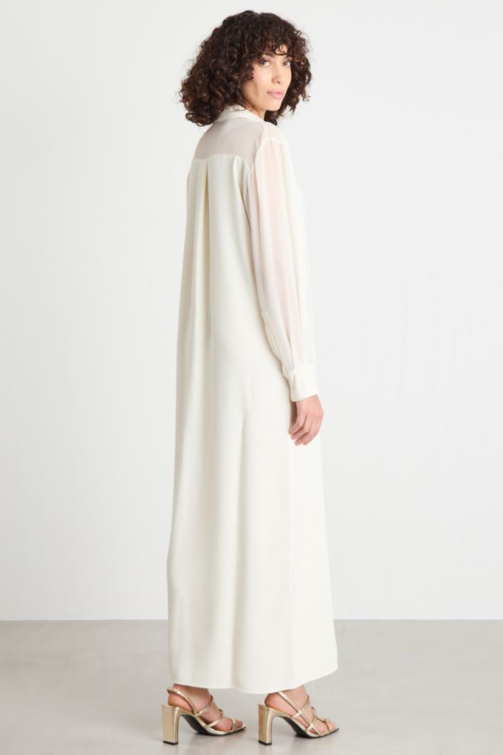 Pleated-front shirt dress Intrend - 4