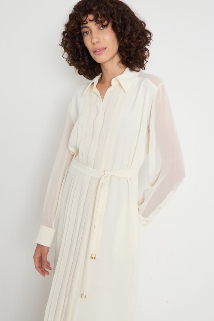 Pleated-front shirt dress Intrend - 3