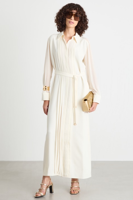 Pleated-front shirt dress Intrend