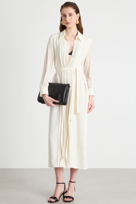 Pleated-front shirt dress Intrend
