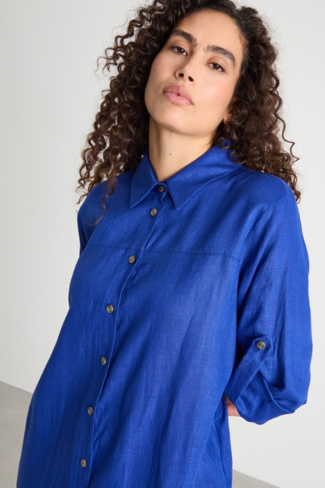 Abito chemisier con maniche lunghe