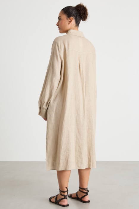 Abito chemisier con maniche lunghe