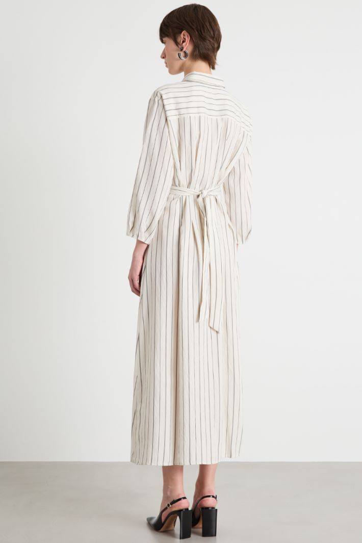 Chemisier lungo con cintura Intrend - 4