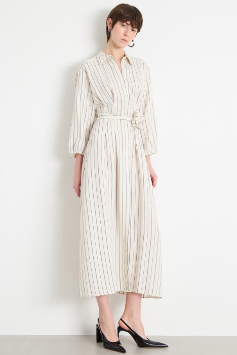 Chemisier lungo con cintura