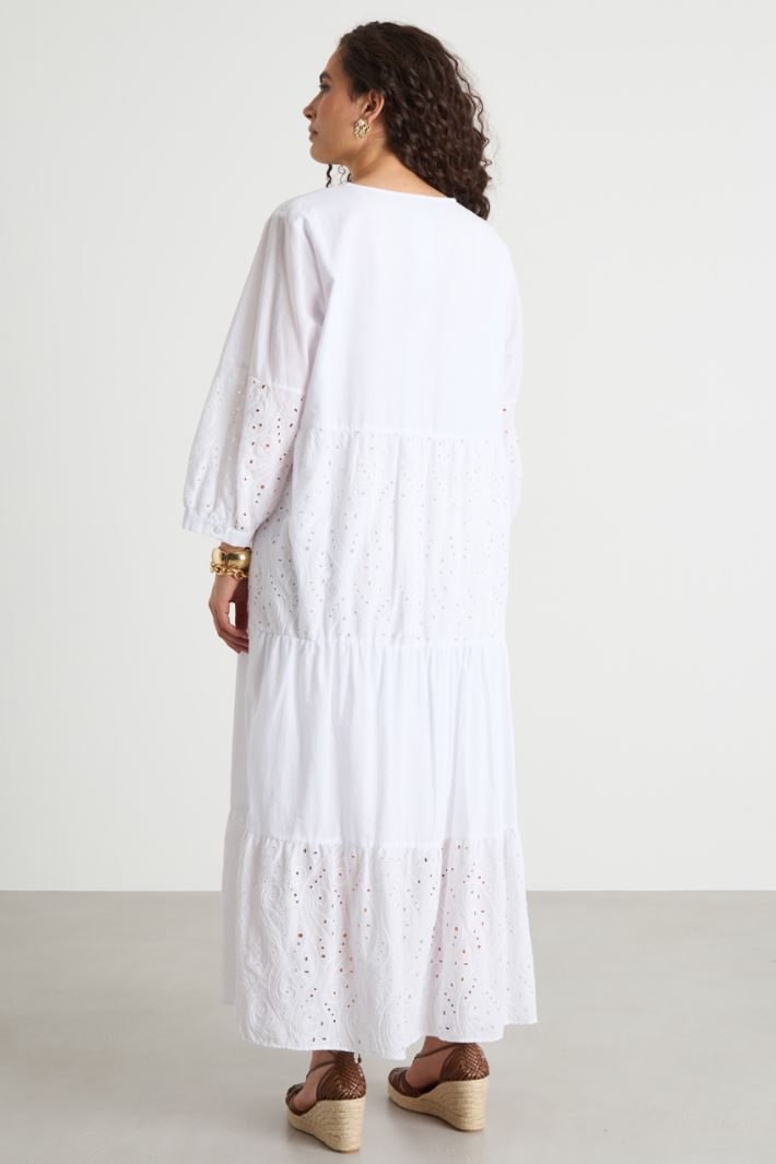 Broderie anglaise maxi dress Intrend - 4