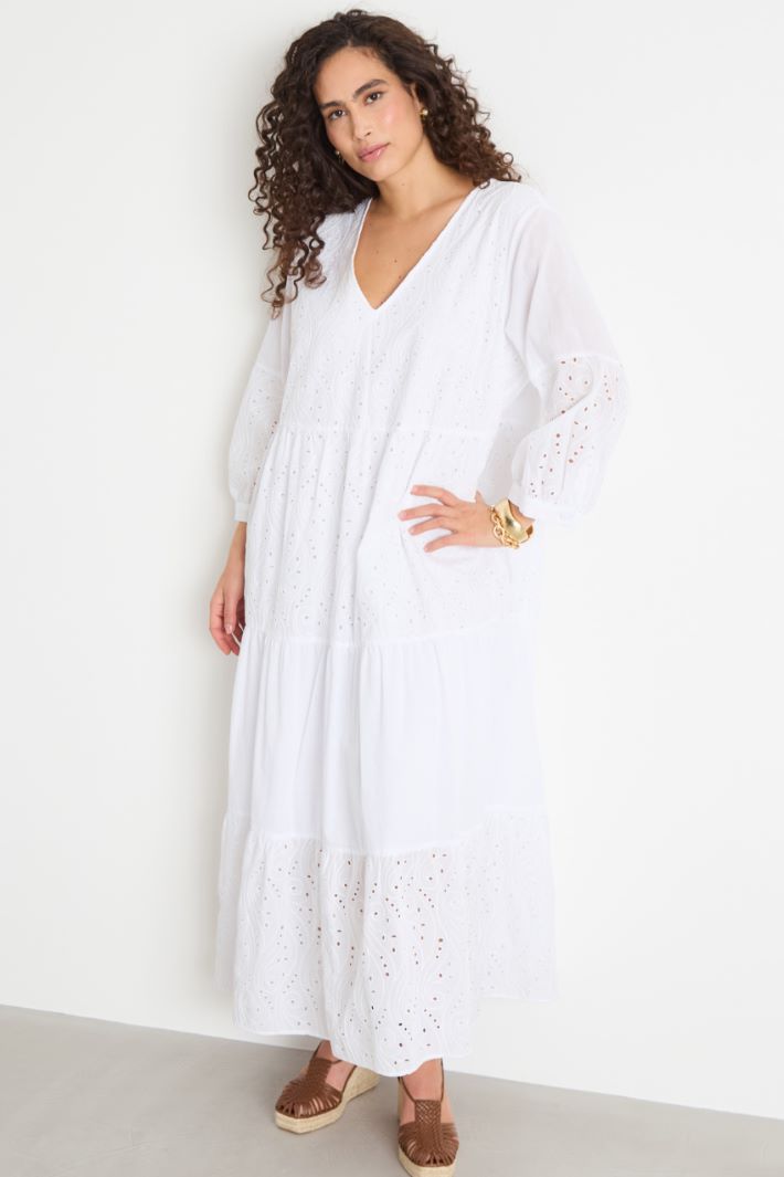 Broderie anglaise maxi dress Intrend - 2