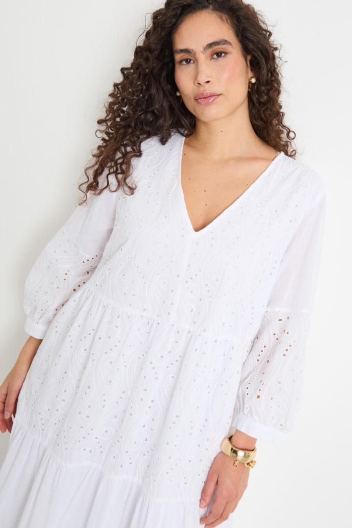 Broderie anglaise maxi dress Intrend - 3