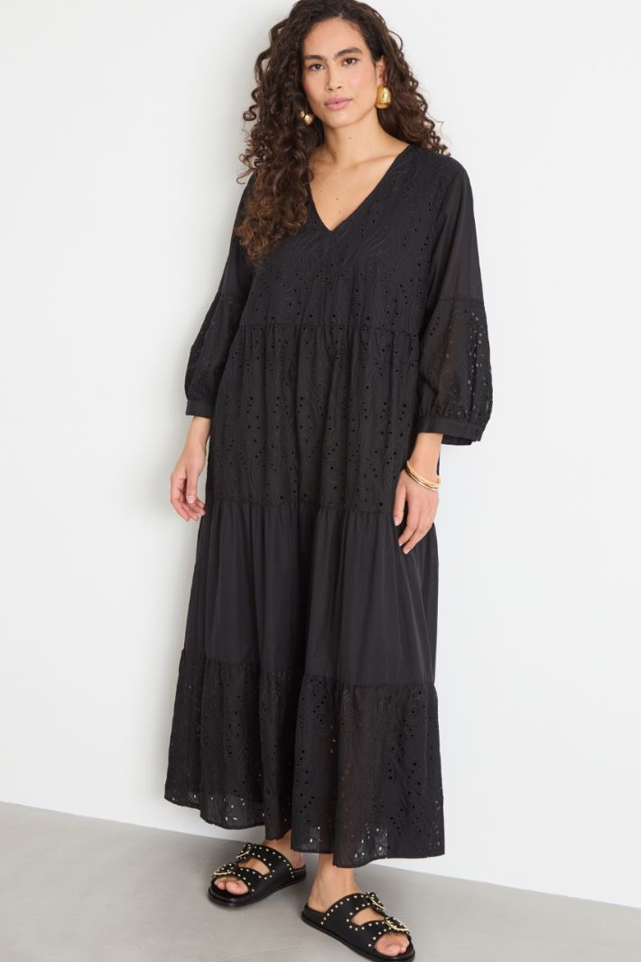 Broderie anglaise maxi dress Intrend - 2