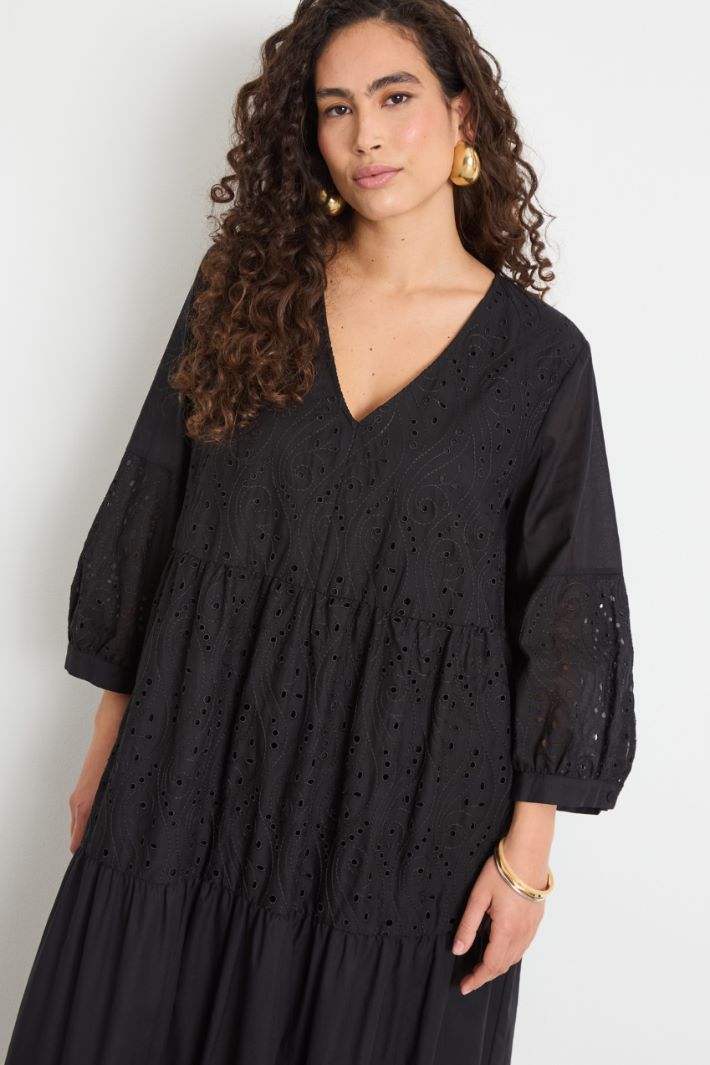 Broderie anglaise maxi dress Intrend - 3