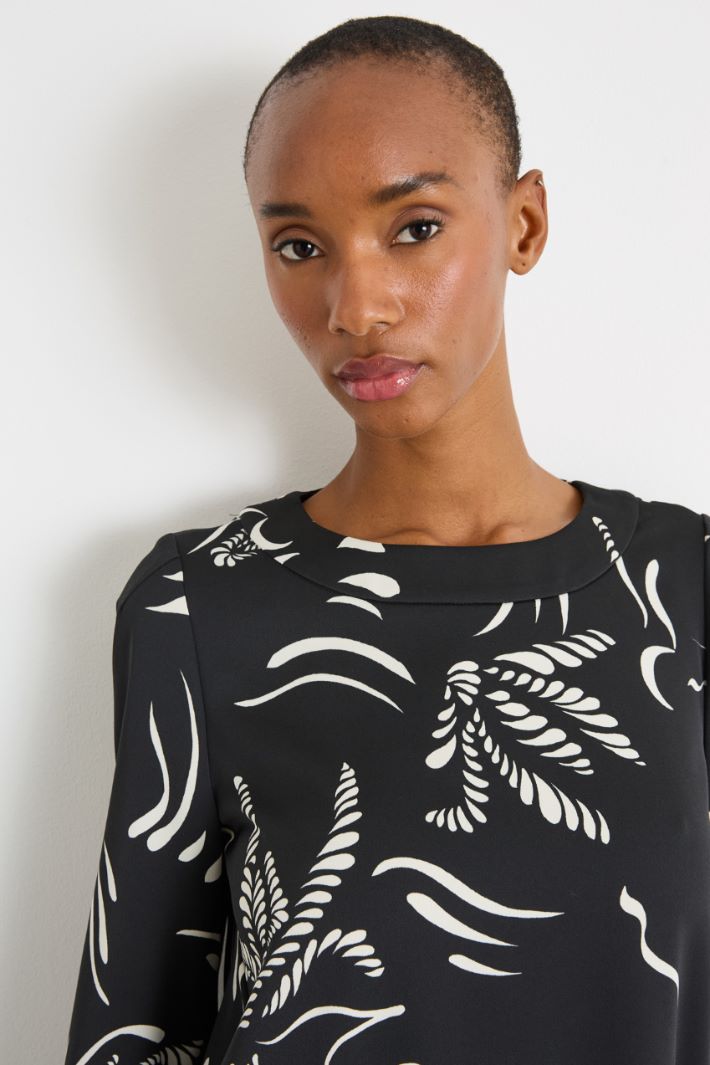 Printed satin dress Intrend - 3